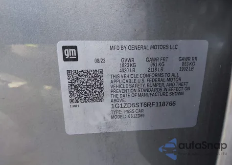 2024 Chevrolet Malibu Fwd 1Lt from USA, damaged, VIN 1G1ZD5ST6RF118766